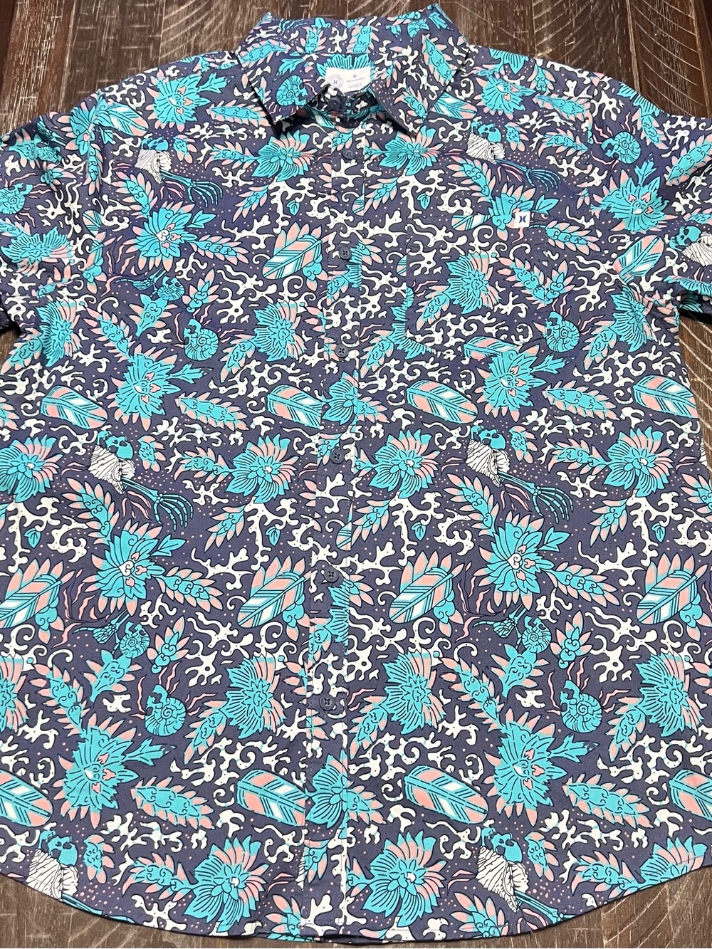 Hurley Men’s Tropical Floral Print Multi Color Shirt Size M